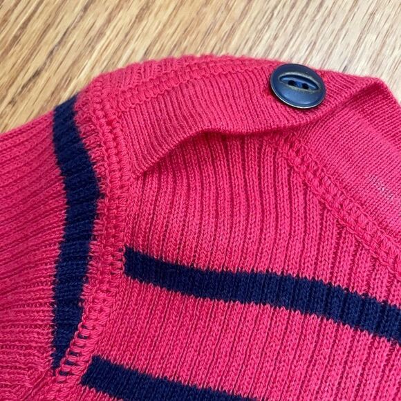 RALPH LAUREN Ribbed Nautical Stripe Boatneck Bateau Long Sleeve Cotton Shirt Top - Picture 8 of 16